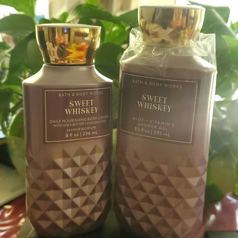 Womens Bath and Body Shower Gel and Lotion, "Sweet Whiskey"